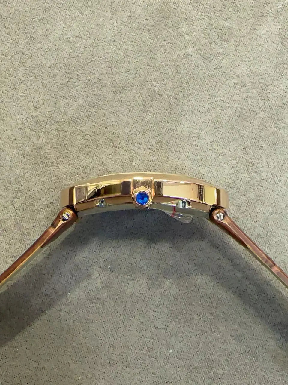 Cartier Gold Brown Leather Watch - Hình 10