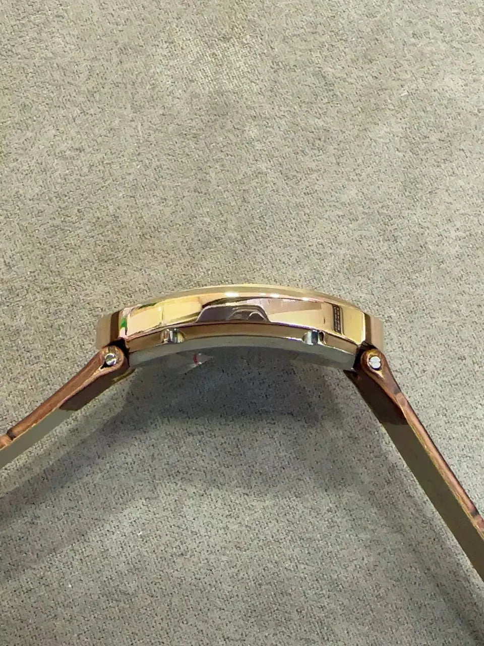 Cartier Gold Brown Leather Watch - Hình 6