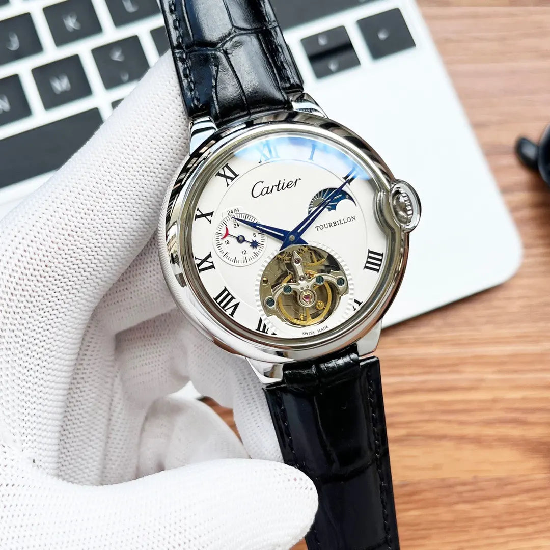 Cartier Tourbillon Black Alligator - Hình 2