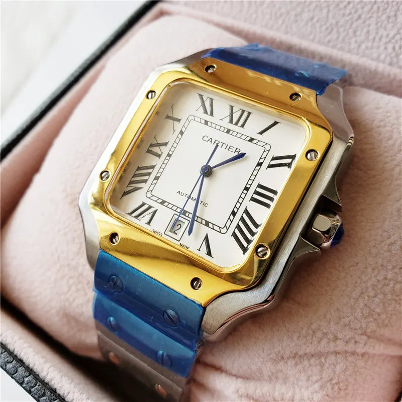 Cartier Santos Gold Watch - Hình 2