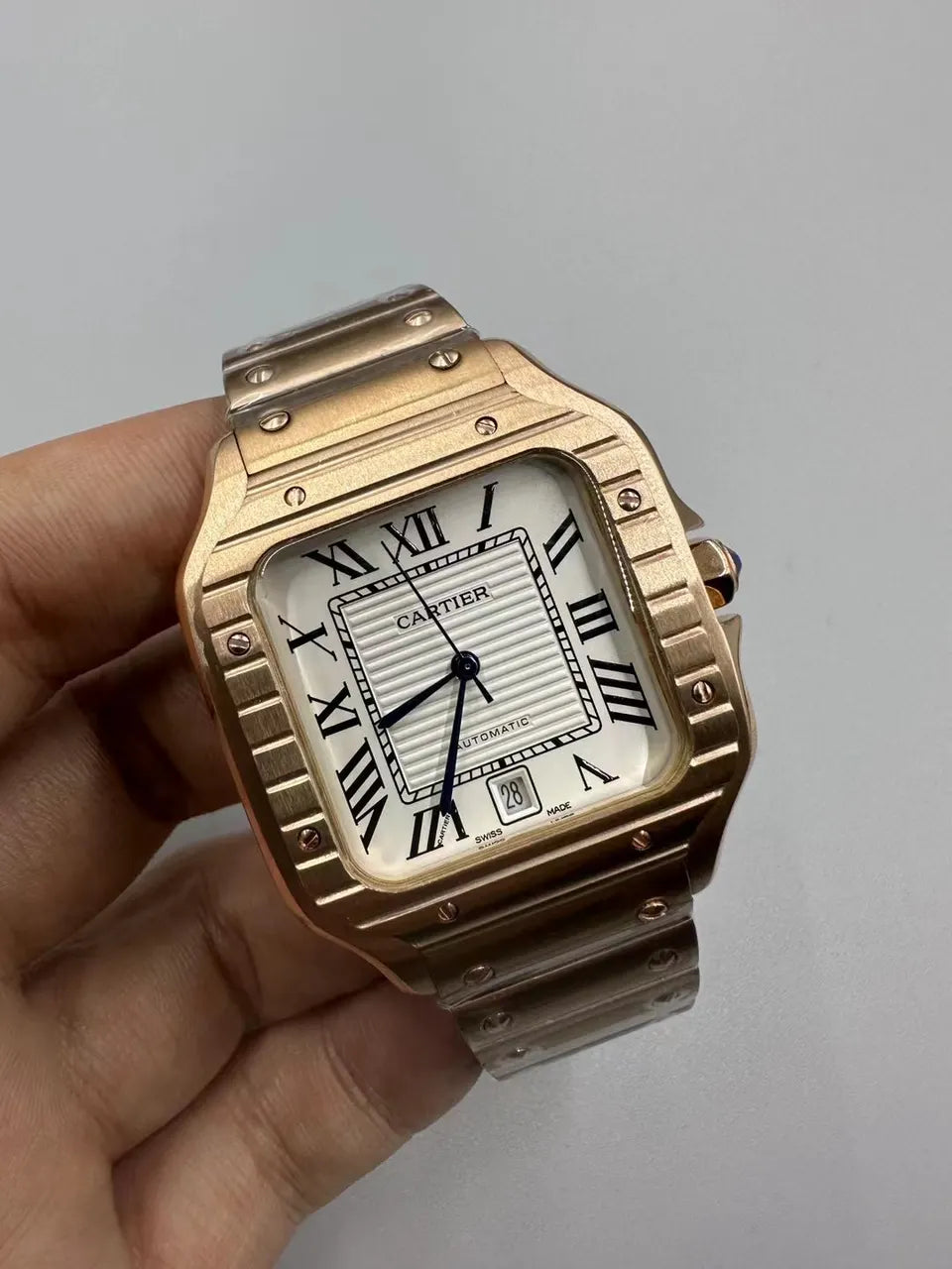 stainless Cartier Santos Two-Tone - Hình 4
