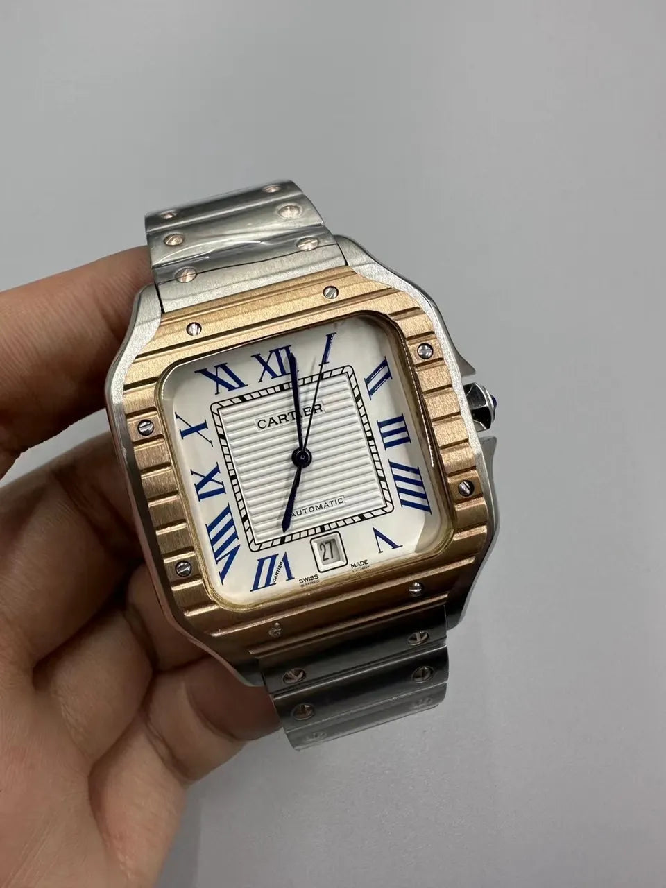 stainless Cartier Santos Two-Tone - Hình 2