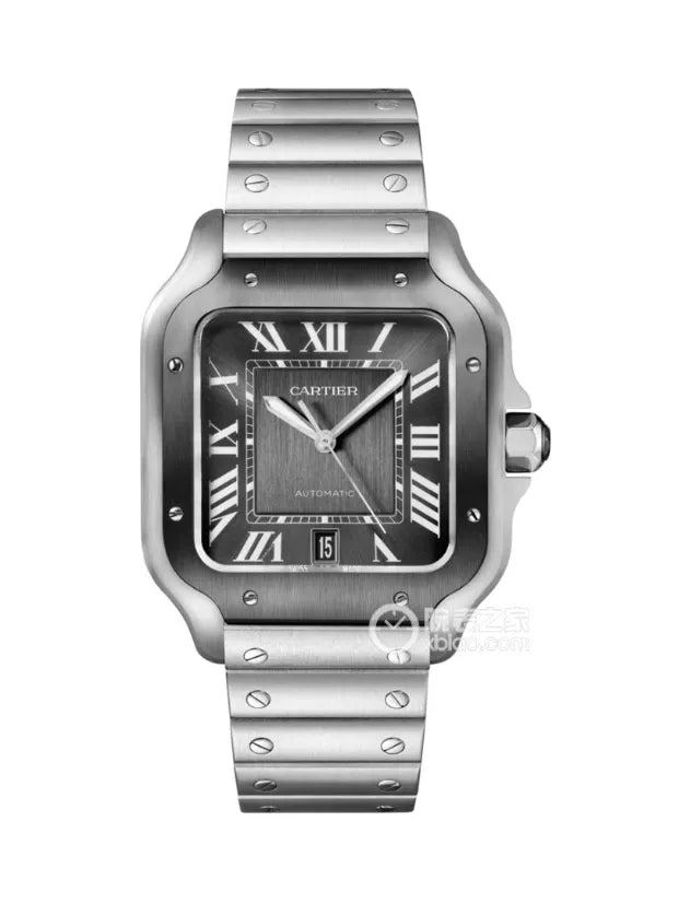 Cartier Santos Gray Dial Steel
