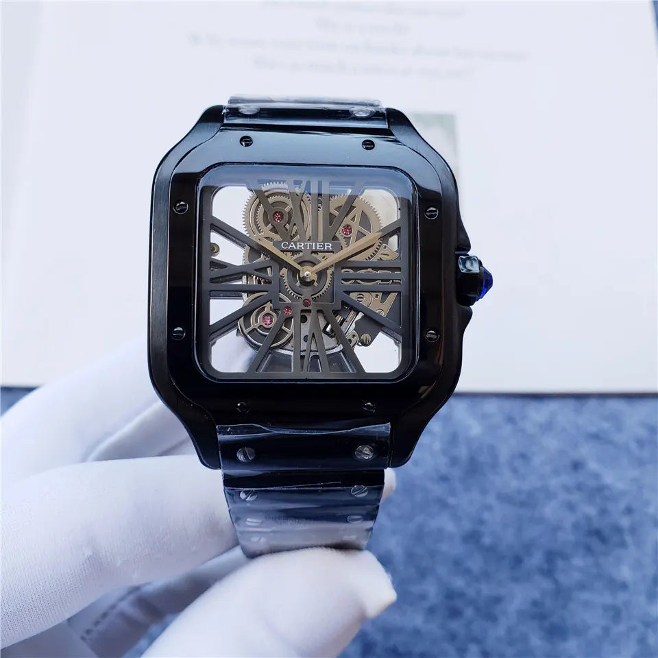 Cartier Santos Black Skeleton