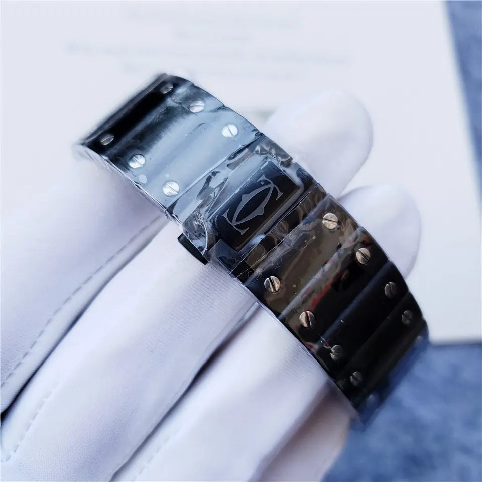 Cartier Santos Black Skeleton - Hình 4