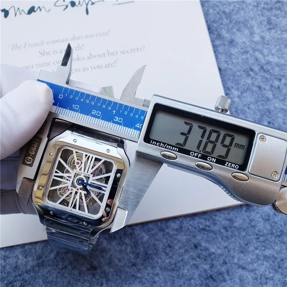 Cartier Santos Skeleton Steel - Hình 3