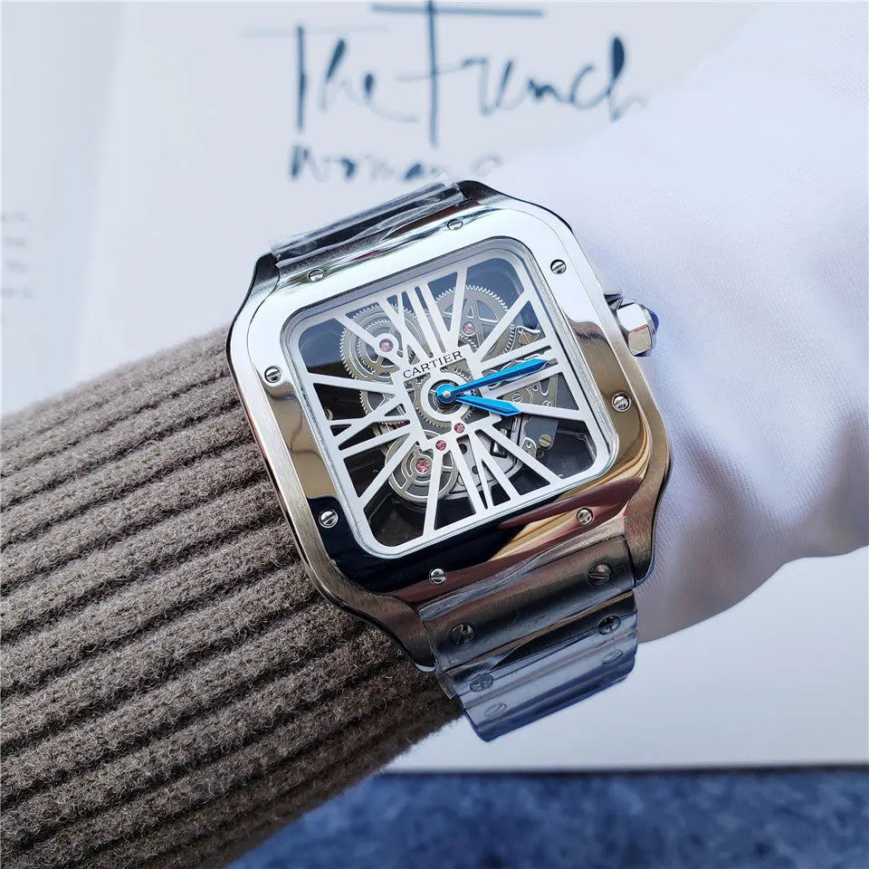 Cartier Santos Skeleton Steel - Hình 2