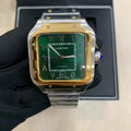 Cartier Santos Green Arabic Dial