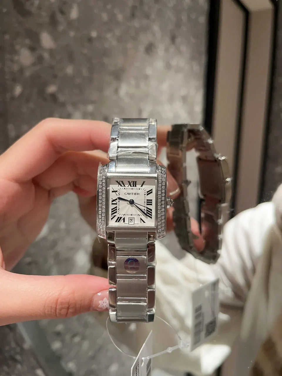 Cartier Diamond Stainless Steel Watch