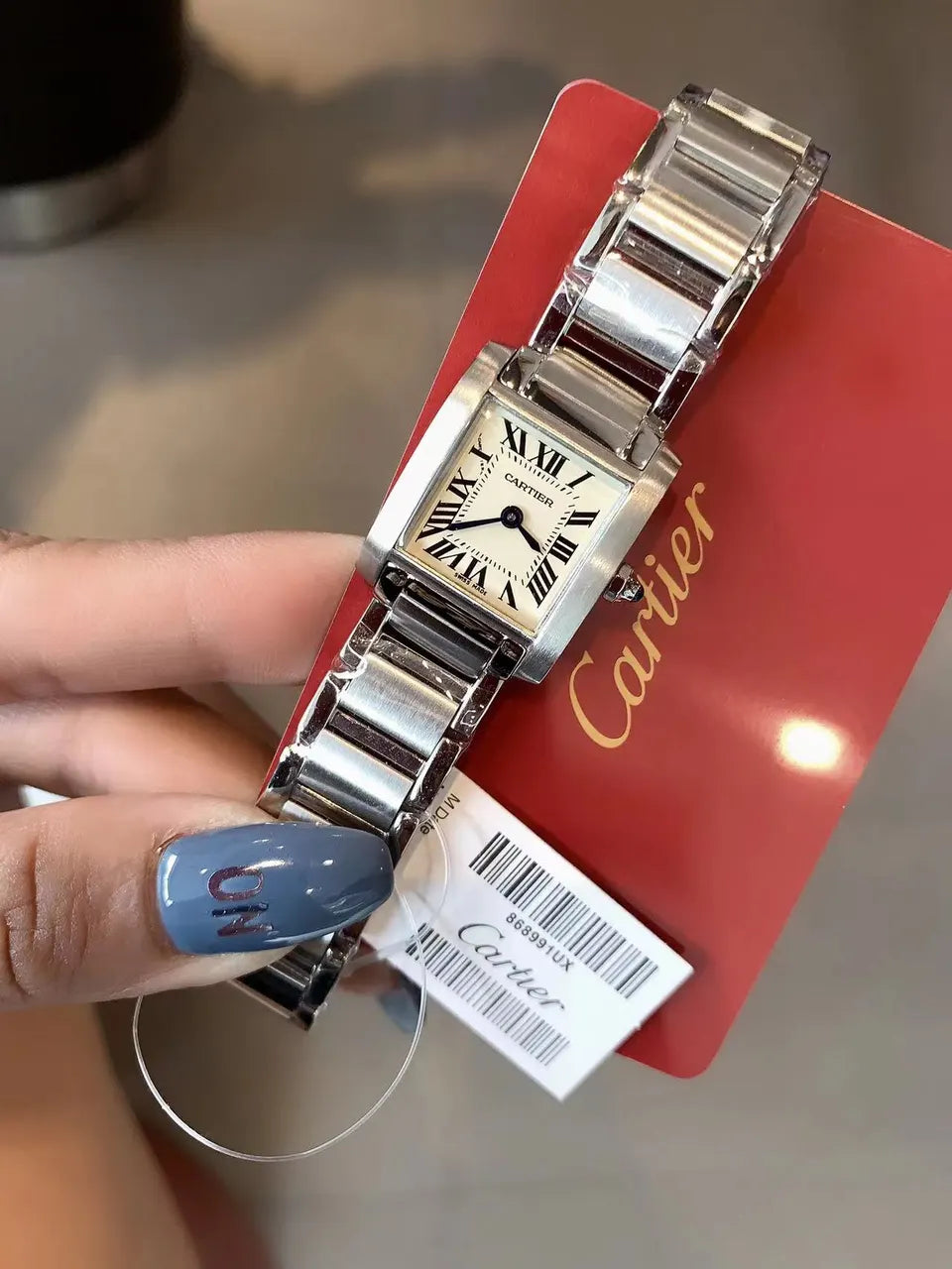 Cartier Diamond Stainless Steel Watch - Hình 5