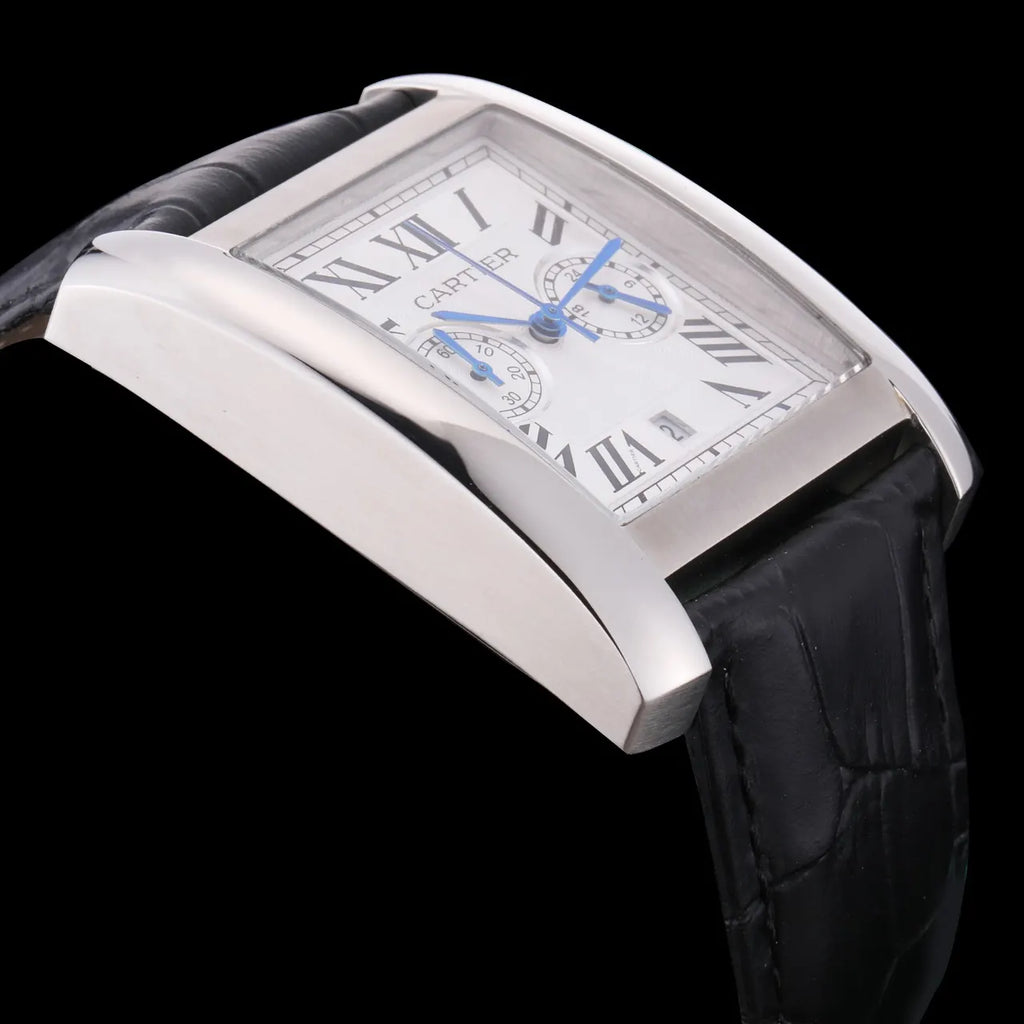 Cartier Chronoflex Steel Leather - Hình 3