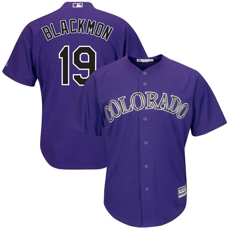 majestic Rockies Blackmon Purple Jersey