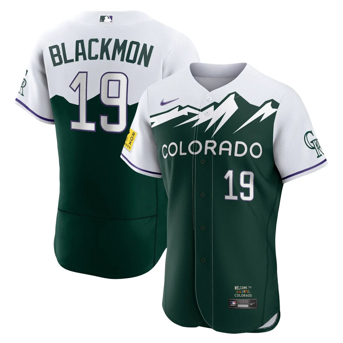 nike mountain Rockies Blackmon Green Jersey