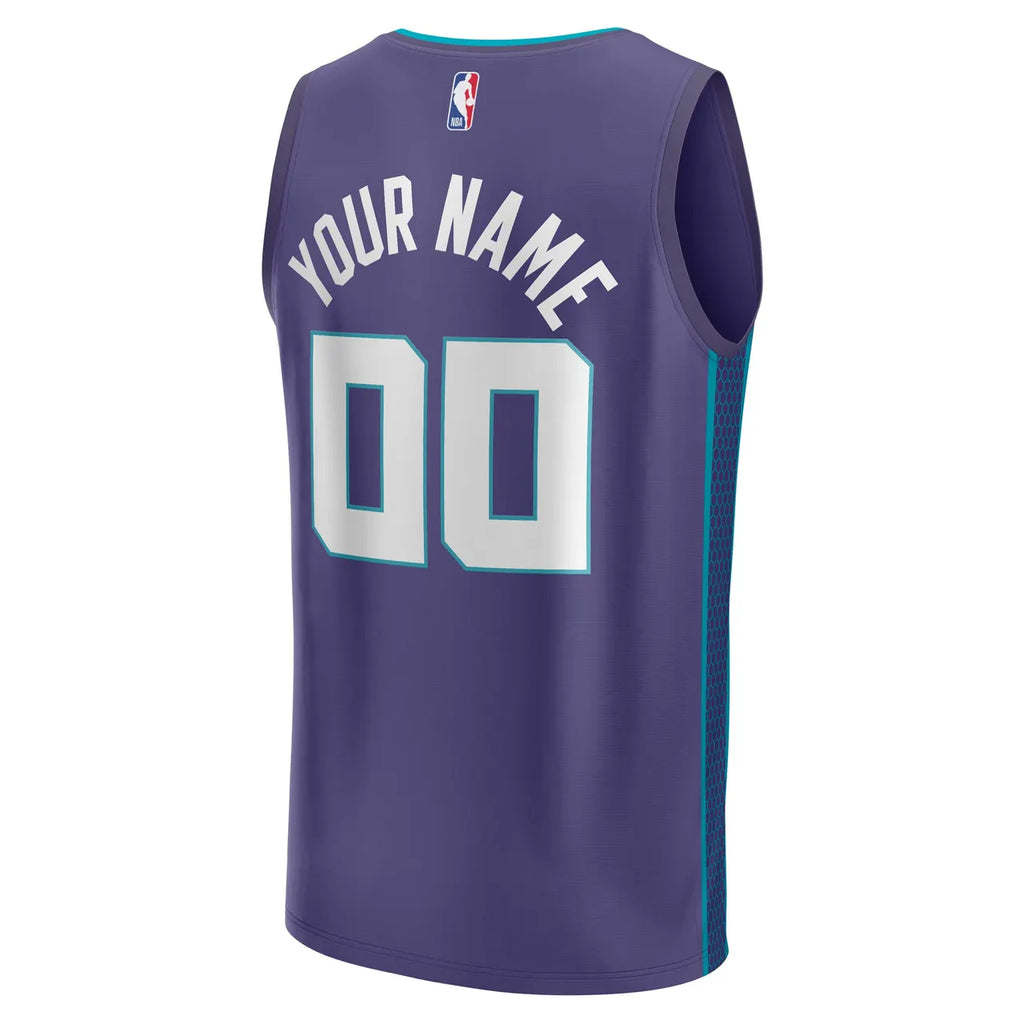 Hornets Purple Custom Jersey fanatics - Hình 4