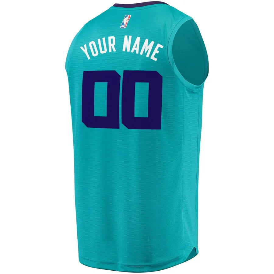 fanatics personalized Hornets Teal Custom Jersey - Hình 3
