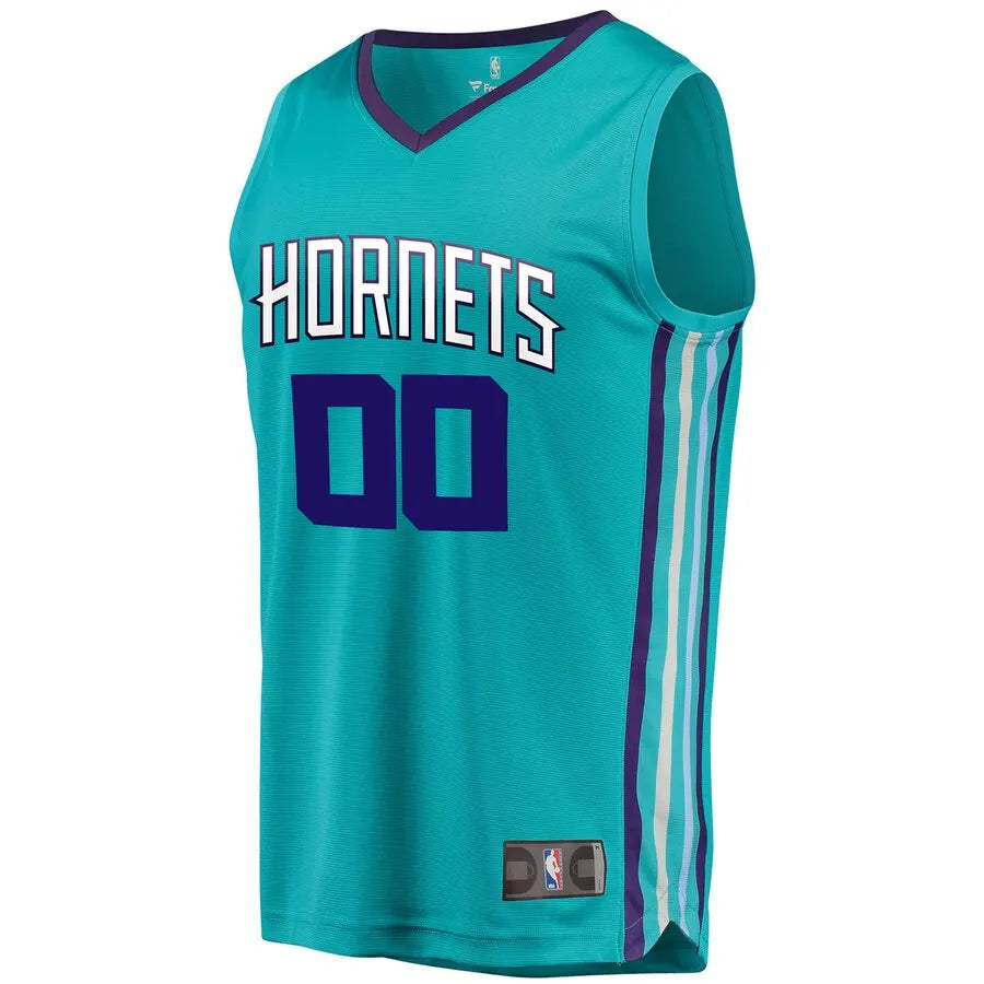 fanatics personalized Hornets Teal Custom Jersey - Hình 2