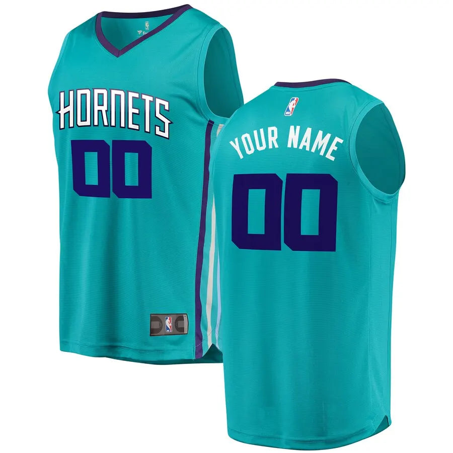 fanatics personalized Hornets Teal Custom Jersey