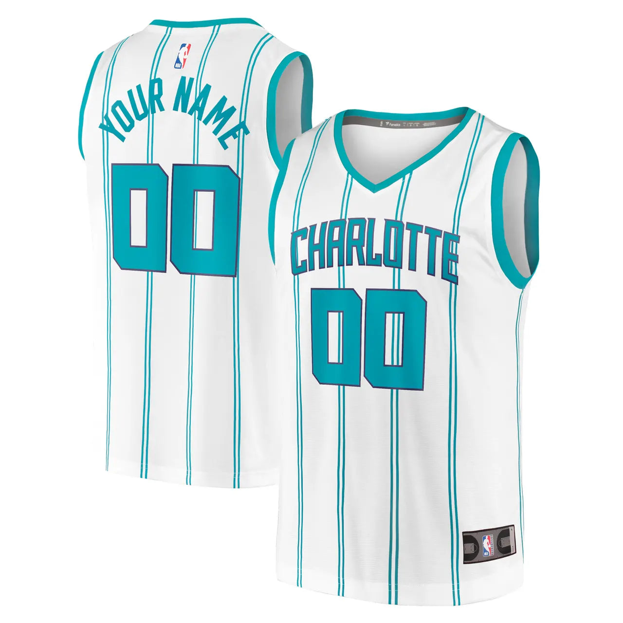 teal Fanatics Hornets White Jersey