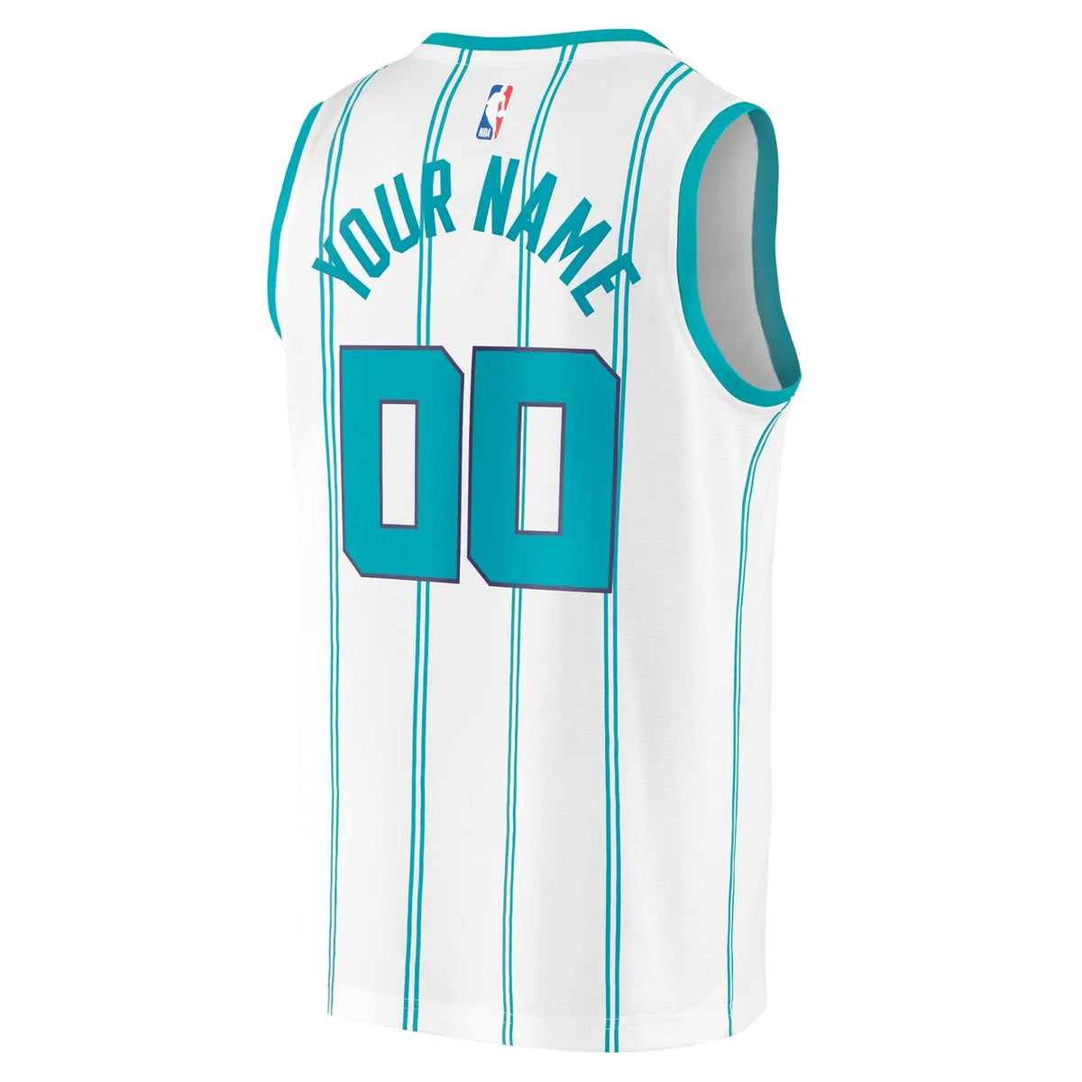 teal Fanatics Hornets White Jersey - Hình 4