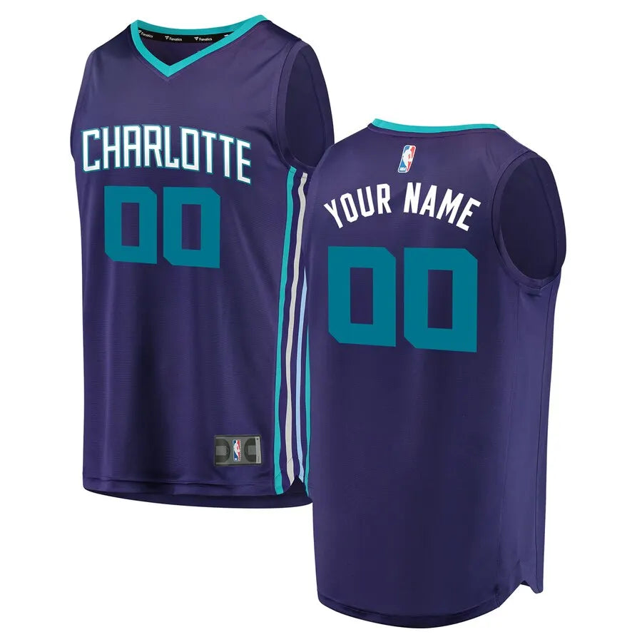 personalized Fanatics Hornets Purple Custom Jersey