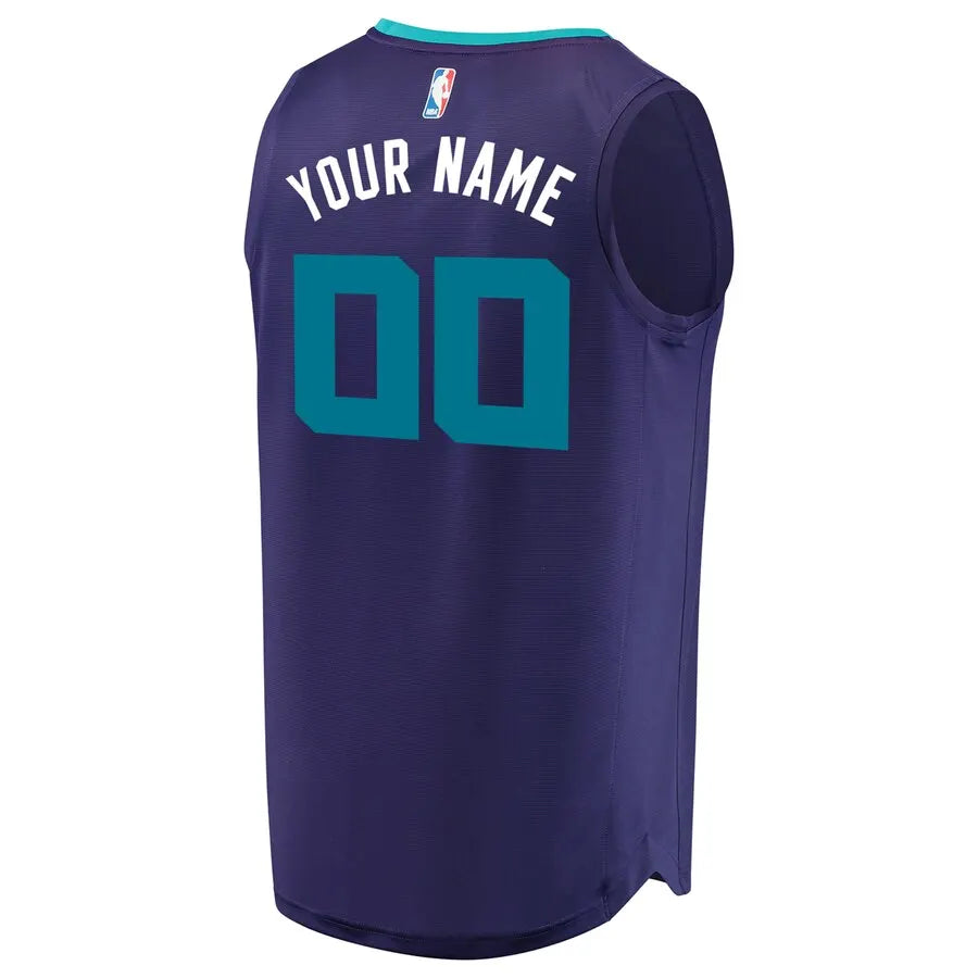 personalized Fanatics Hornets Purple Custom Jersey - Hình 3