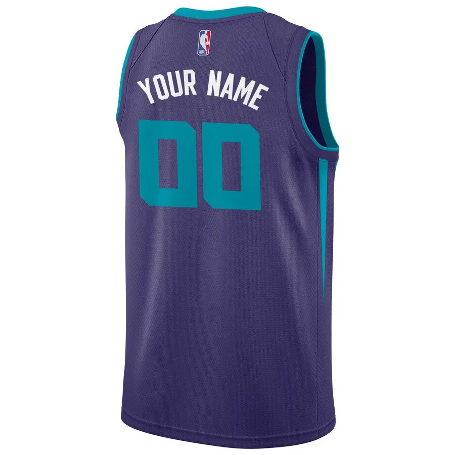 custom Jordan Hornets Purple Jersey - Hình 2