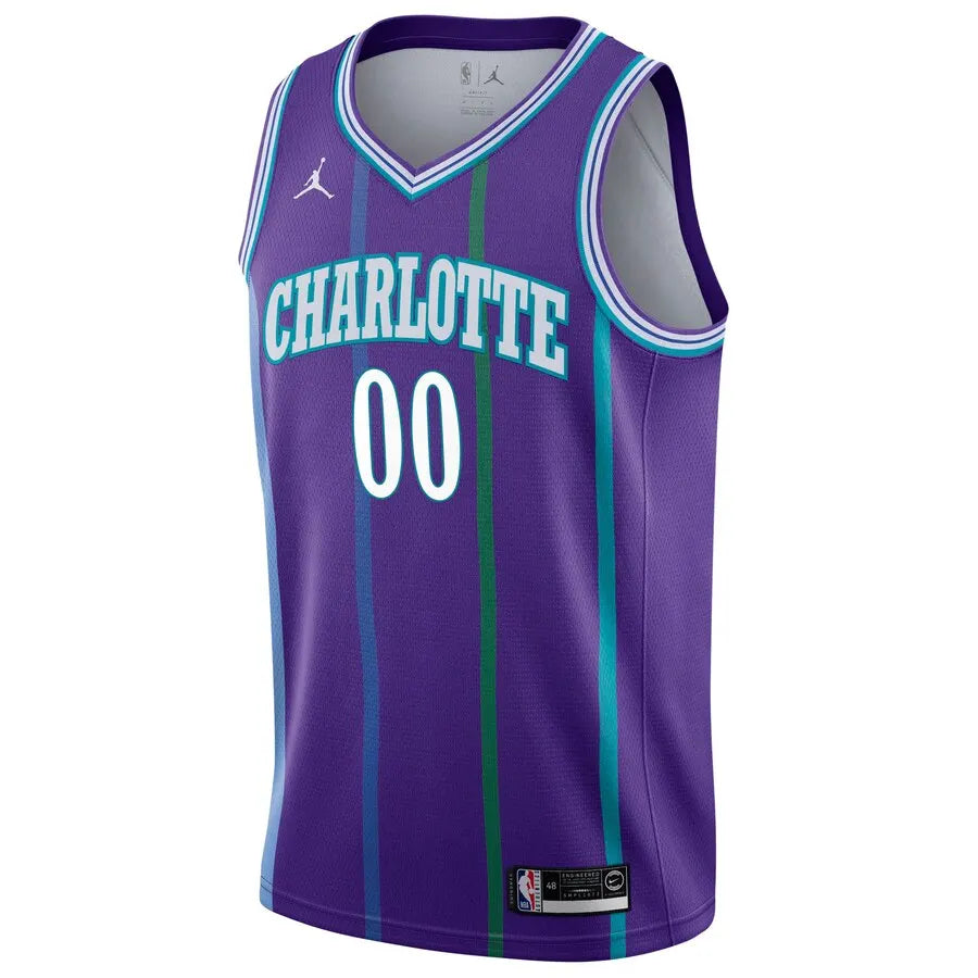 Jordan Hornets Purple Jersey charlotte - Hình 2