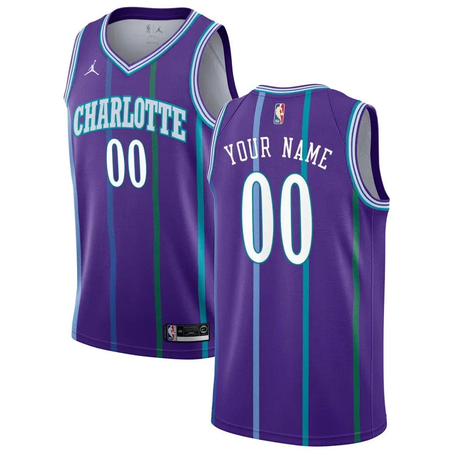 Jordan Hornets Purple Jersey charlotte