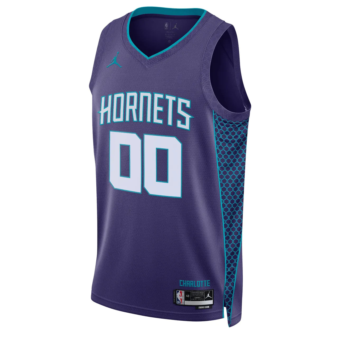 Hornets Purple Custom Jersey jordan - Hình 3