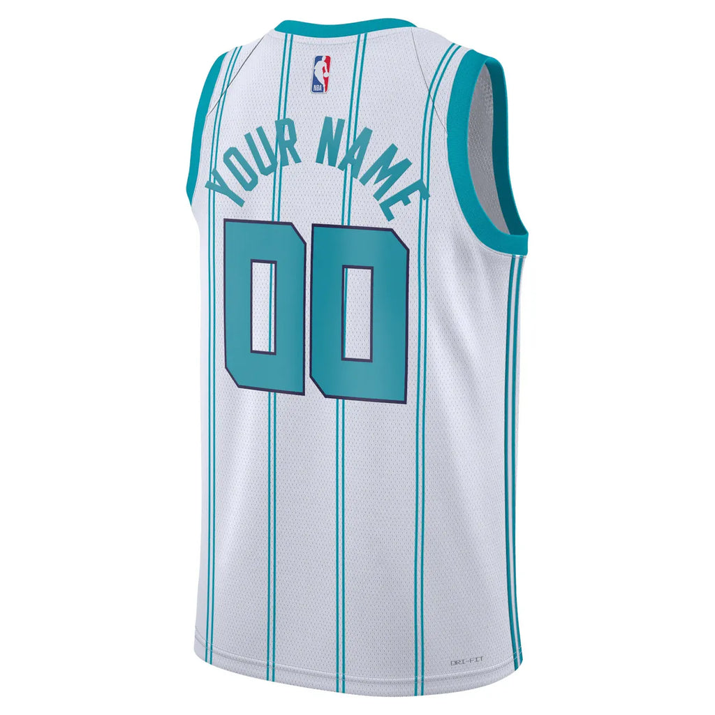 Hornets White Custom Jersey jordan - Hình 3