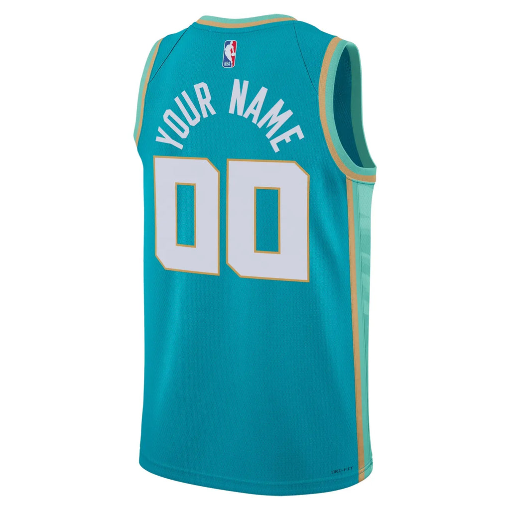 Hornets Teal Buzz City Jersey - Hình 3