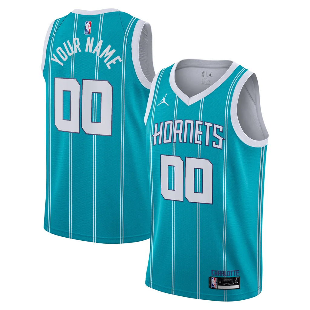 Hornets Teal Custom Jersey jordan personalized
