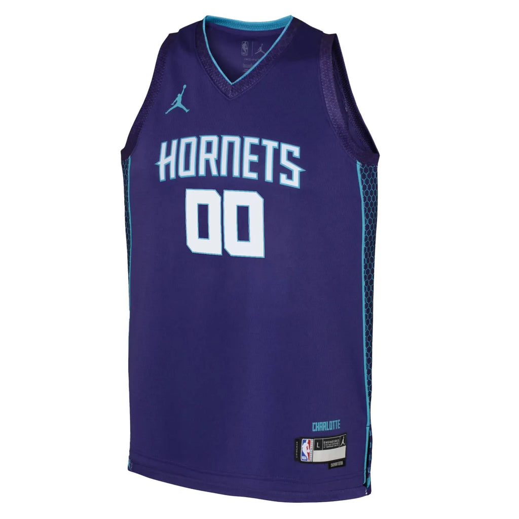 jordan Hornets Purple Custom Jersey - Hình 2