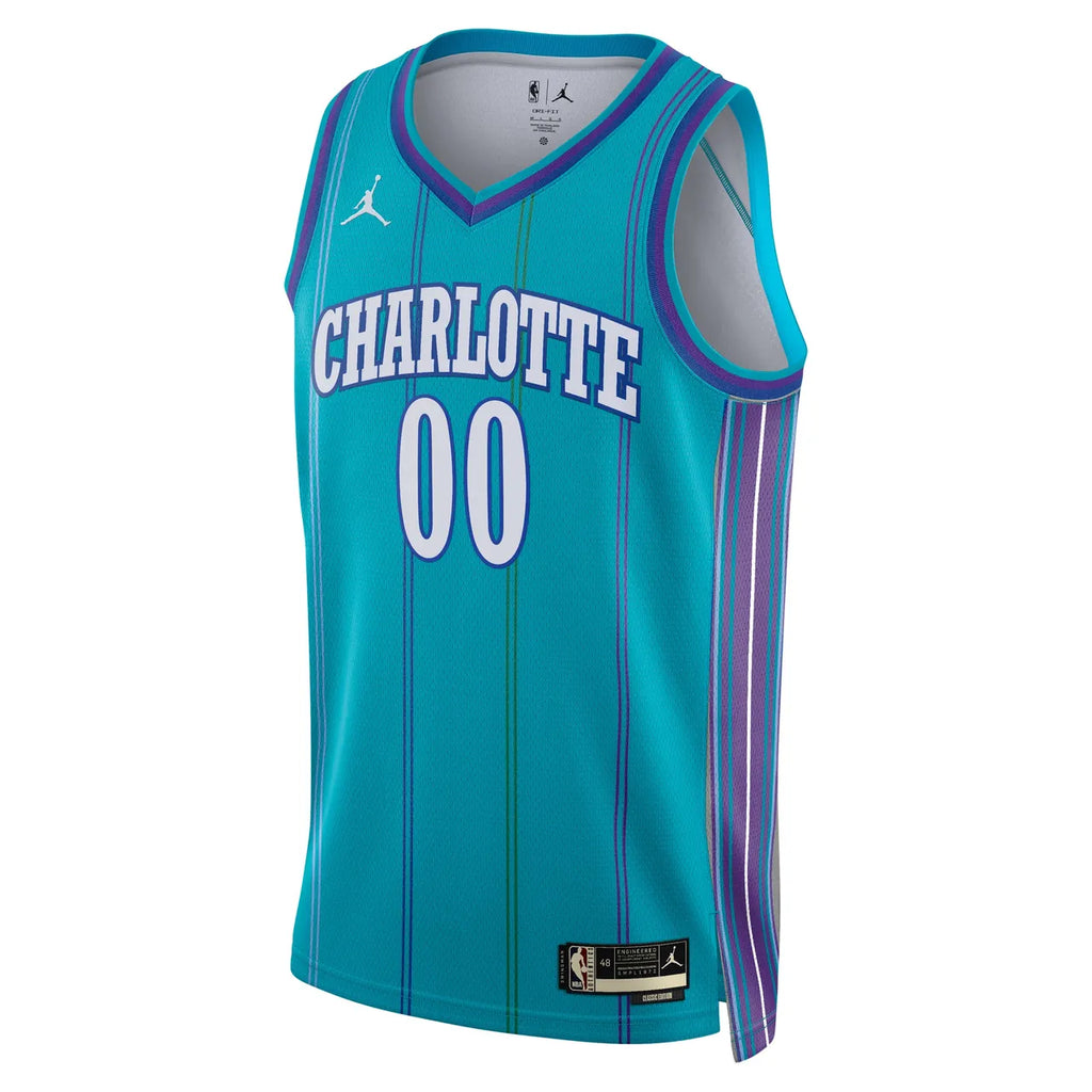 classic Jordan Hornets Teal Custom Jersey