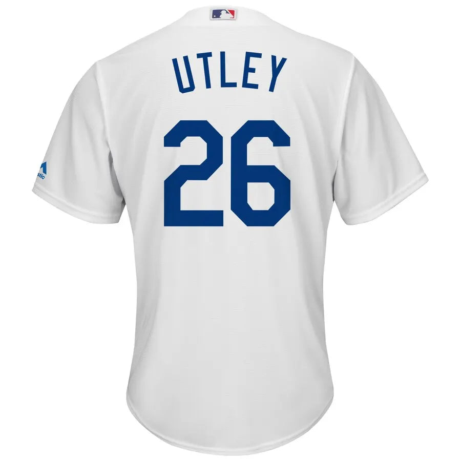 Utley Dodgers White Jersey - Hình 3