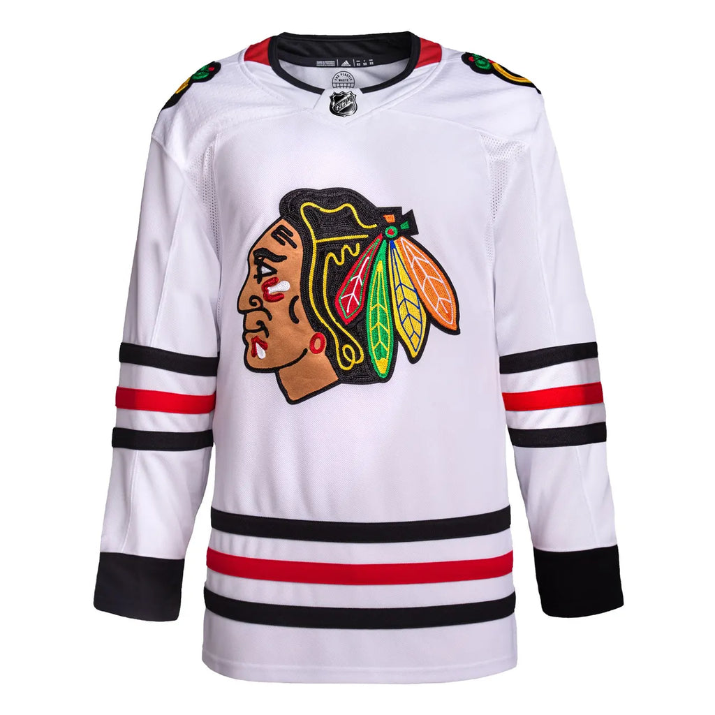 authentic Adidas Blackhawks White Jersey - Hình 3