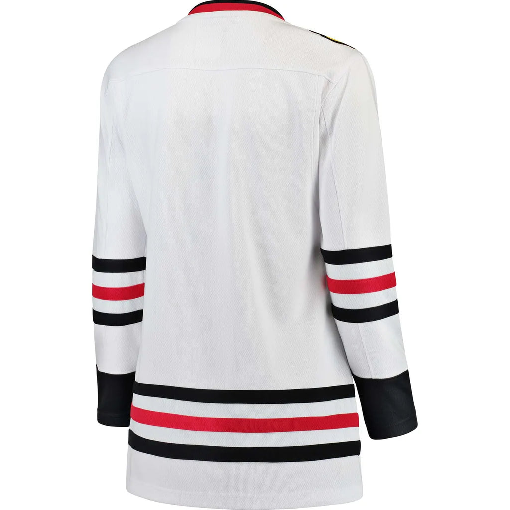 authentic Blackhawks White Fanatics Jersey - Hình 3