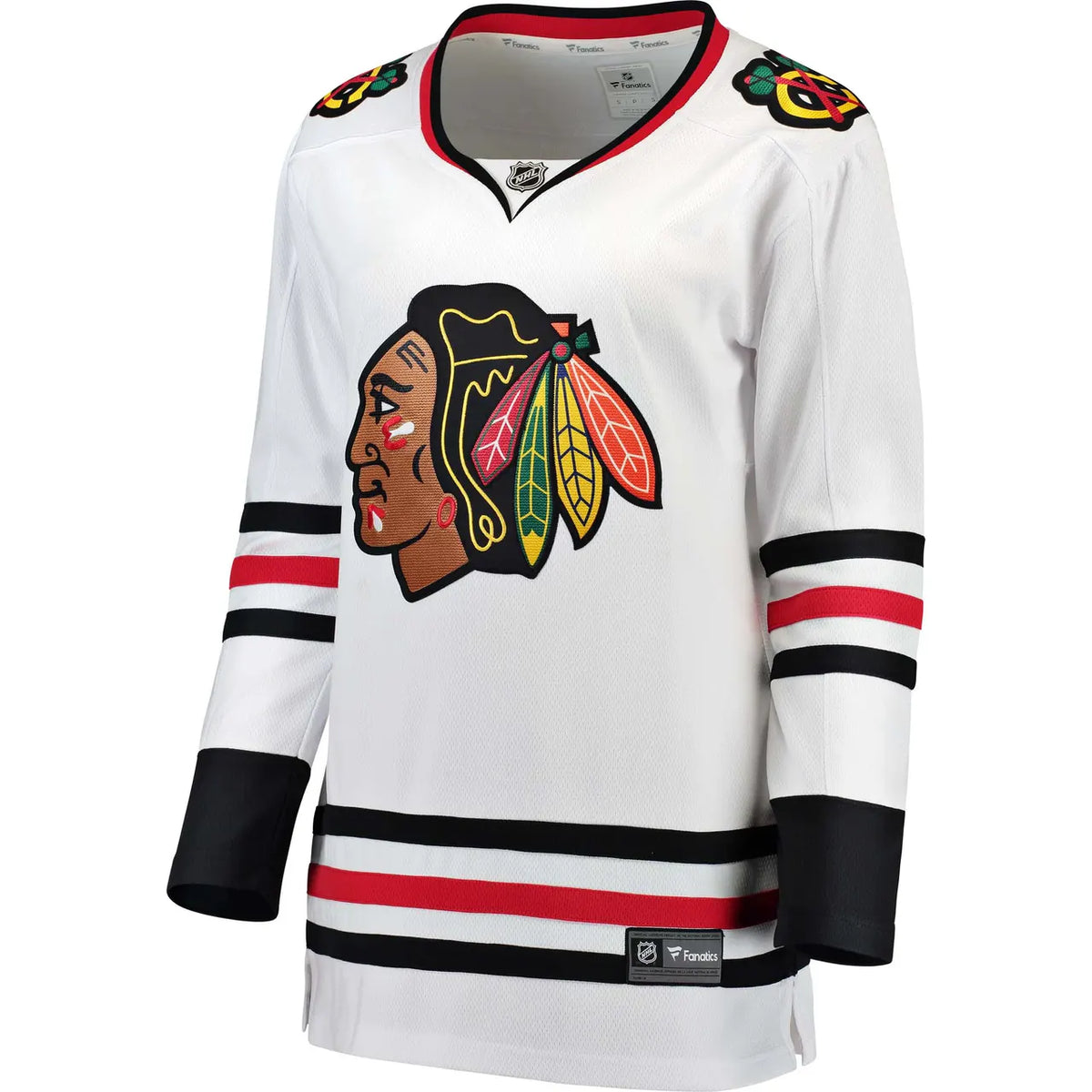 authentic Blackhawks White Fanatics Jersey - Hình 2
