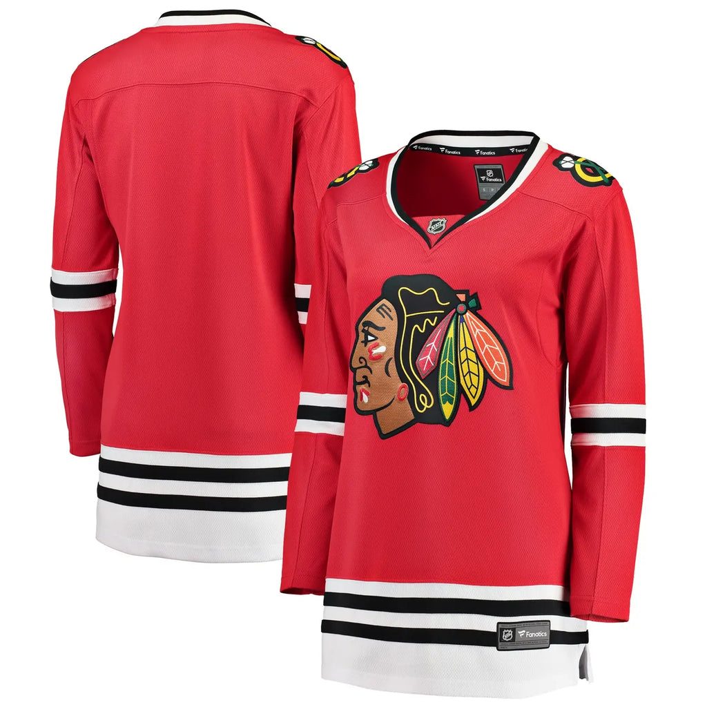 classic Fanatics Blackhawks Red Jersey - Hình 2