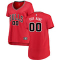 Bulls Women's Red V-Neck Jersey