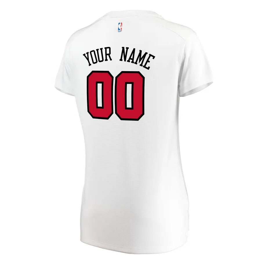 fanatics women Bulls White Custom Jersey - Hình 3