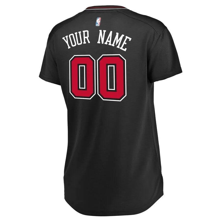 Bulls Black Women's Custom Jersey - Hình 3
