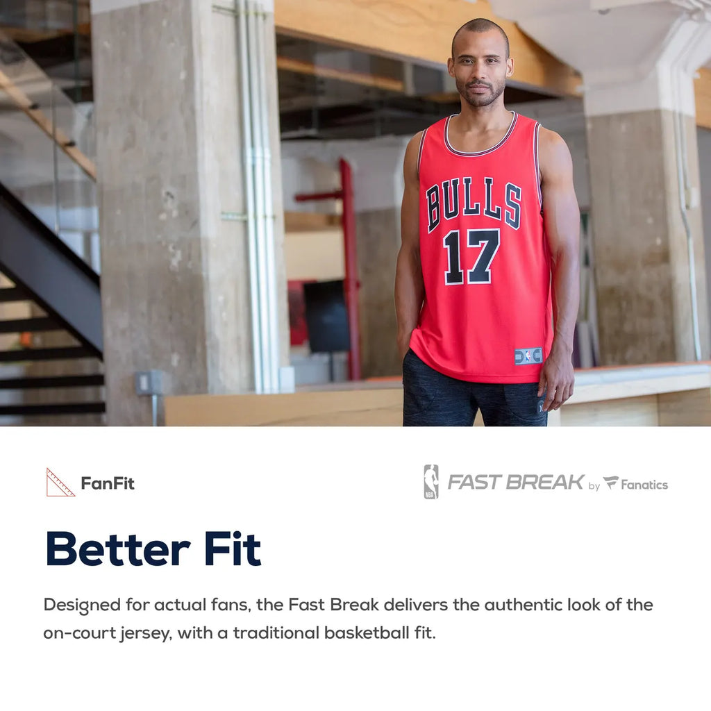Fanatics Bulls Red Replica Jersey - Hình 5