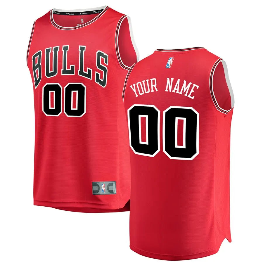 fanatics Bulls Red Custom Jersey