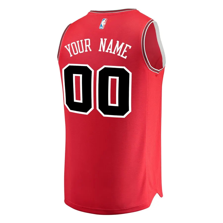 fanatics Bulls Red Custom Jersey - Hình 3