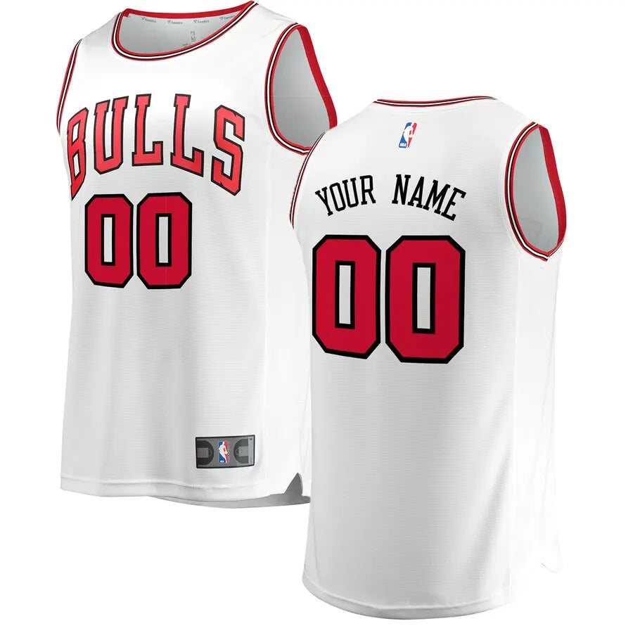 Bulls White Custom Jersey fanatics