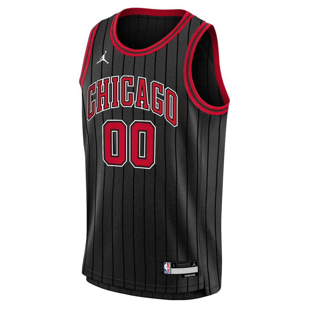 Bulls Black Pinstripe Jersey - Hình 2