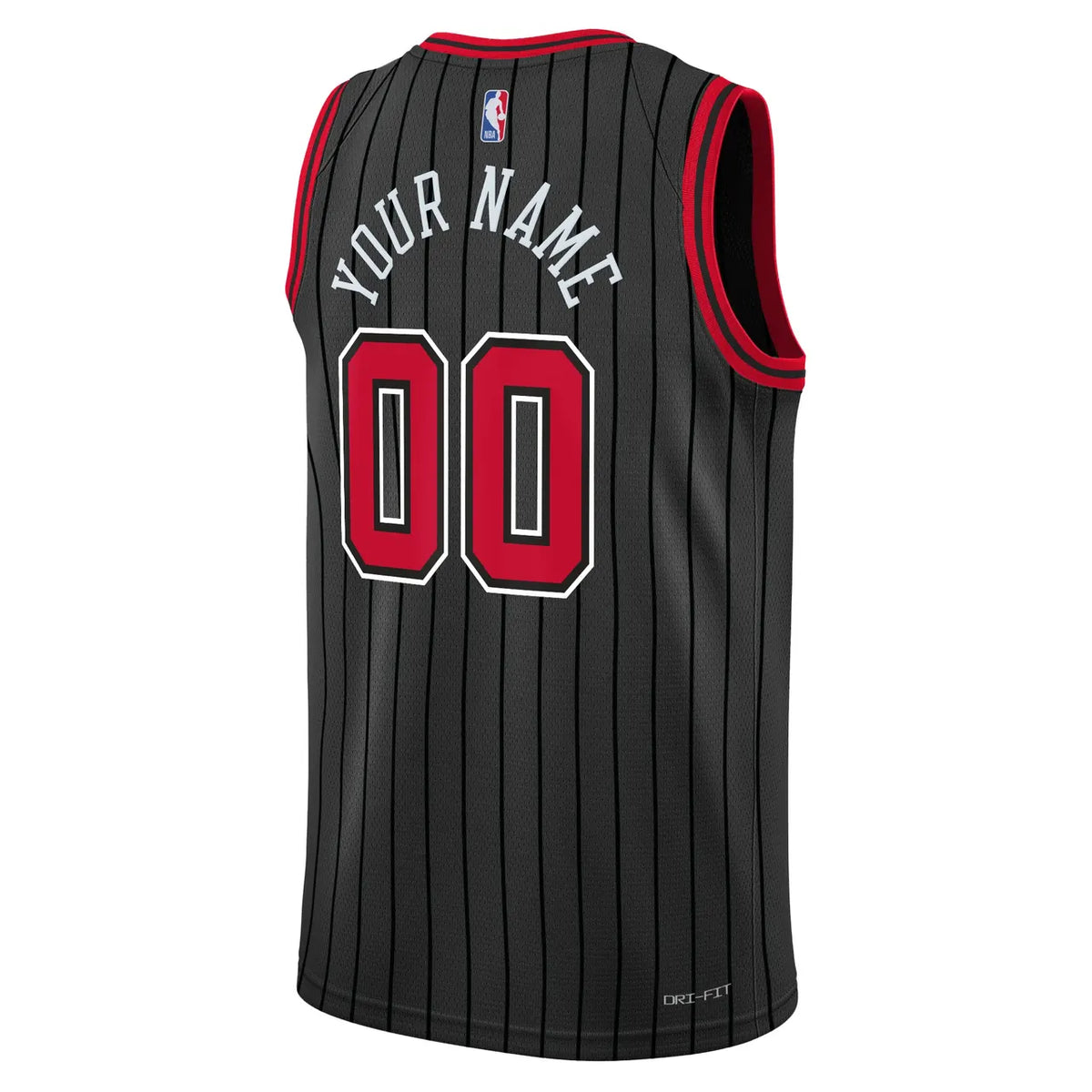 Bulls Black Pinstripe Jersey - Hình 3