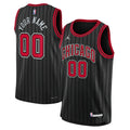 Bulls Black Pinstripe Jersey