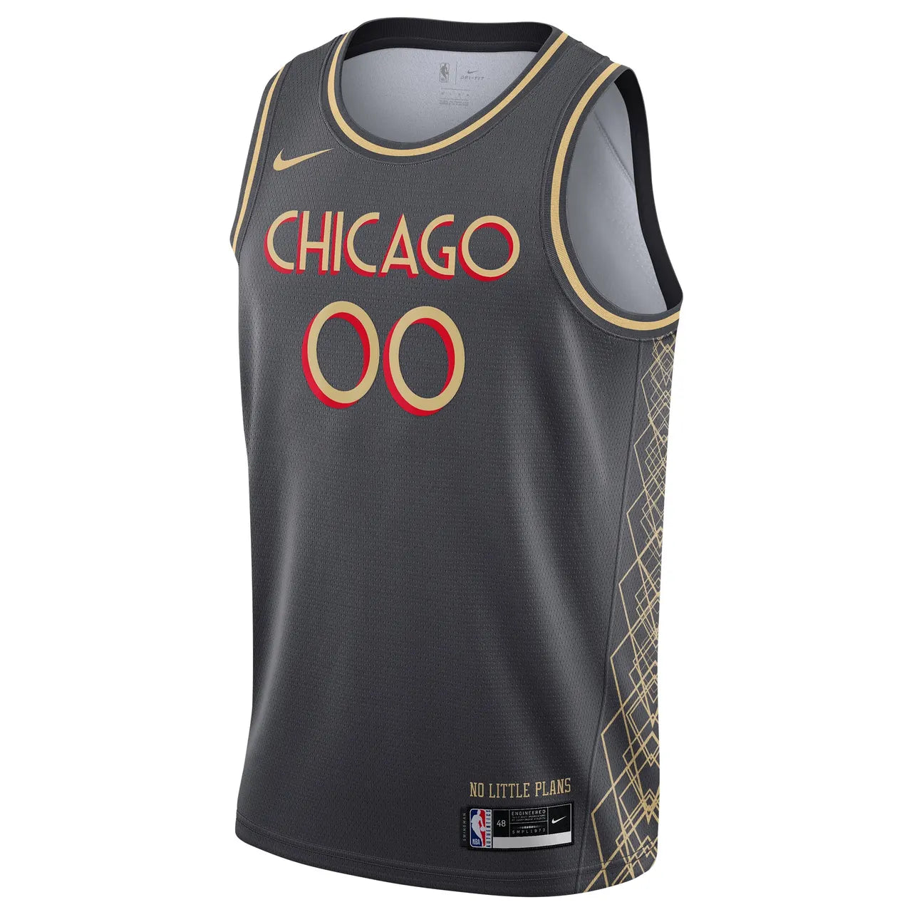 Nike Bulls Gray "No Little Plans" Custom Jersey - Hình 3